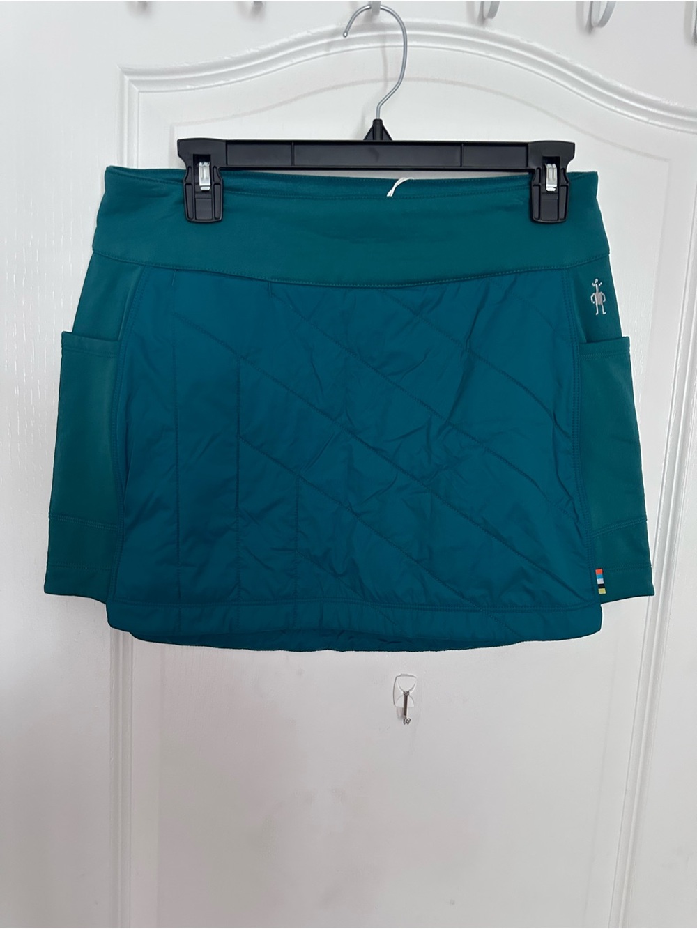 Smartwool Teal Quilted Padded Mini Skirt Pockets  NWT size S